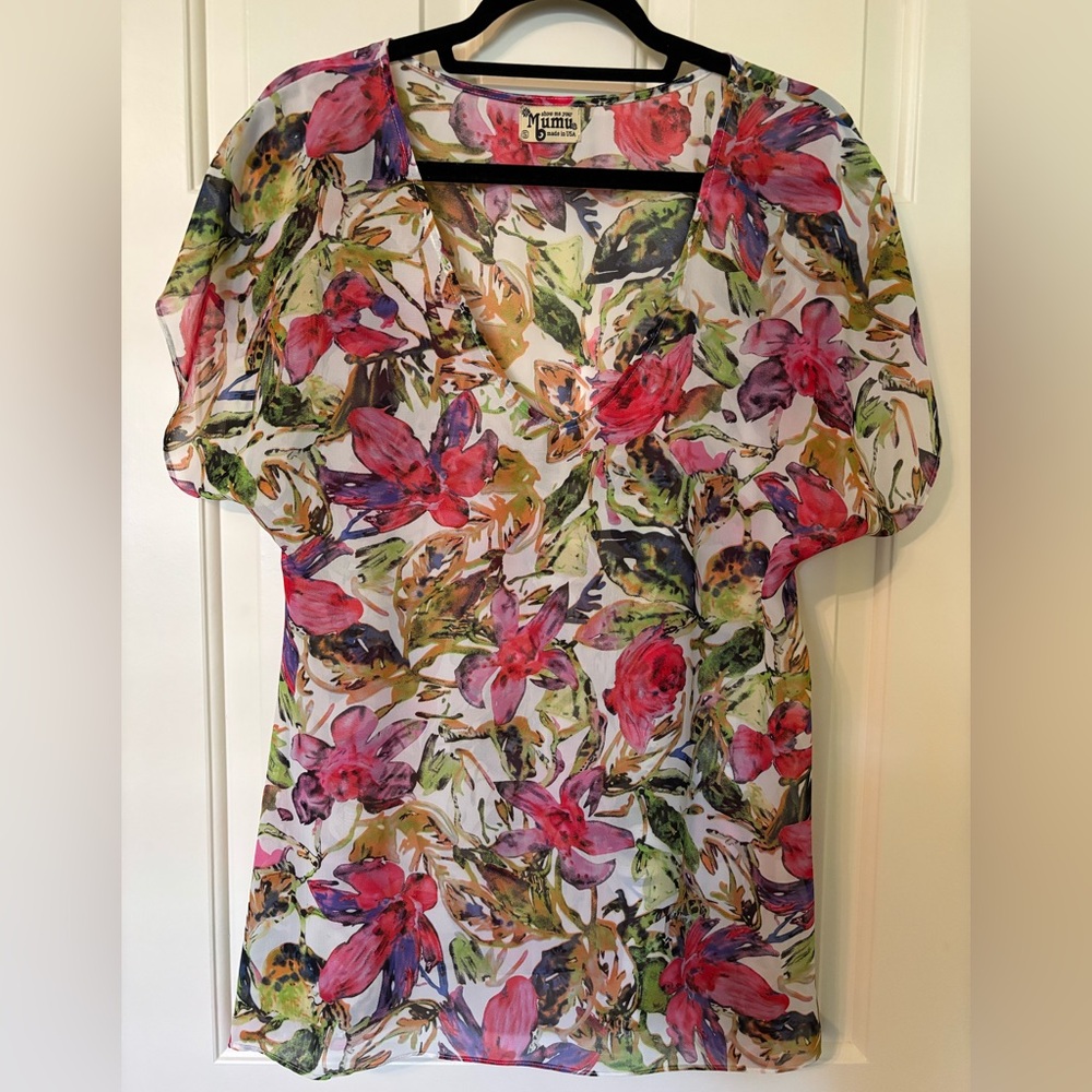 Show Me Your Mumu Original Mumu in White Hawaii - Size Small